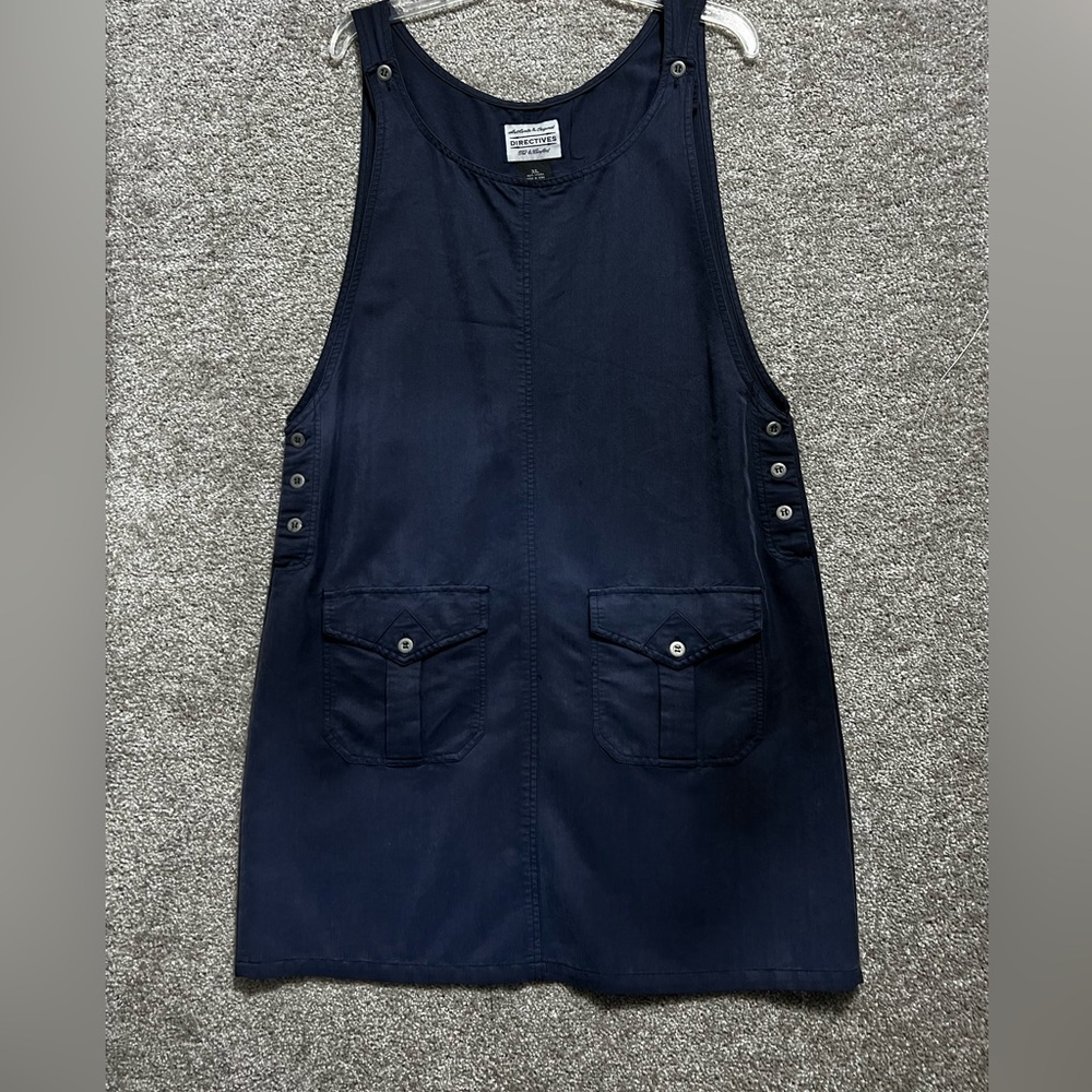 Authentic & Original Directives Overall Jumper Dress Navy Lyocell Y2K Size XL